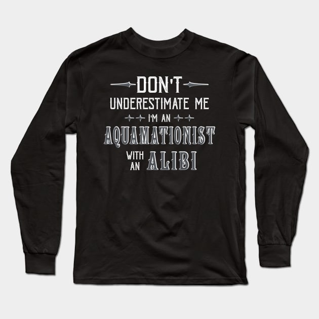 Funny Cremation Aquamation Alibi Saying Long Sleeve T-Shirt by Graveyard Gossip